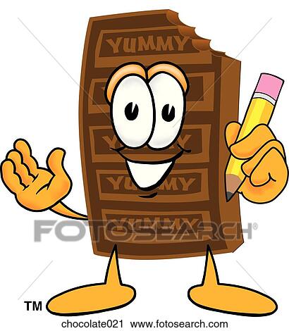 Clip Art - Chocolate With Pencil. Fotosearch