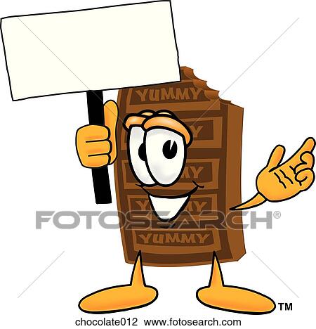 Drawing - Chocolate With Sign. Fotosearch