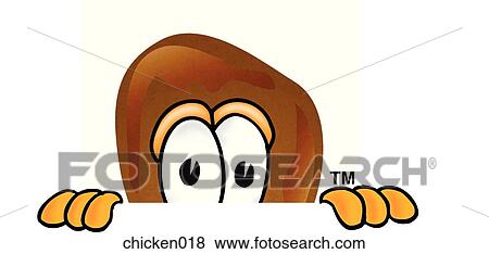 Chicken Peeking Over View Large Illustration Stock Illustration - Chicken Peeking Over. Fotosearch
