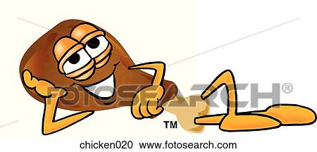 Clipart - Chicken Relaxing. Fotosearch