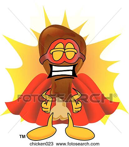 Drawing - Chicken Super Hero. Fotosearch