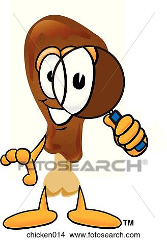 Chicken With Magnifying Glass View Large Illustration Stock Illustration - Chicken With Magnifying Glass. Fotosearch