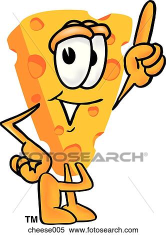 Stock Illustration - Cheese Pointing Up. Fotosearch
