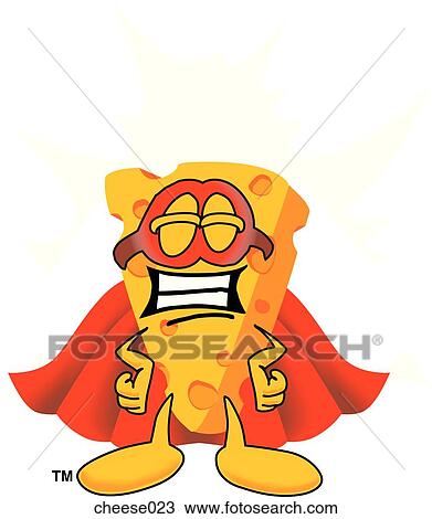 Drawing - Cheese Super Hero. Fotosearch