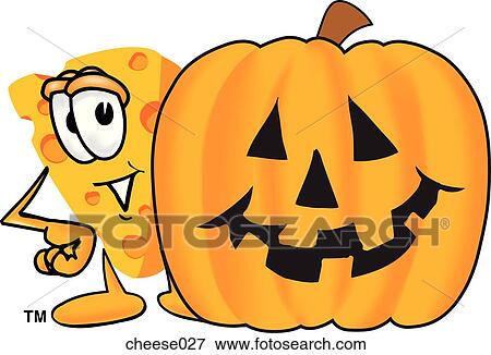 Cheese With Halloween Pumpkin View Large Illustration Stock Illustration - Cheese With Halloween Pumpkin. Fotosearch