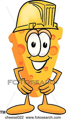 Drawing - Cheese With Hard Hat. Fotosearch