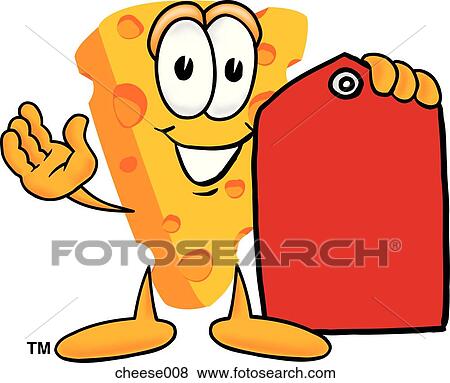 Stock Illustration - Cheese With Price Tag. Fotosearch
