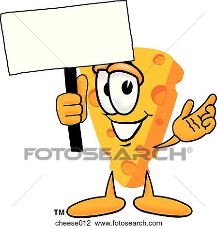 Cheese With Sign View Large Illustration Drawing - Cheese With Sign. Fotosearch