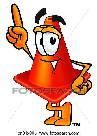 Construction Safety Cone Pointing Up View Large Illustration Stock Illustration - Construction Safety Cone Pointing Up. Fotosearch