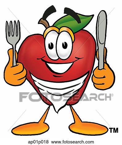 Food Group - Apple eating View Large Illustration Stock Illustration - Food Group - Apple eating. Fotosearch