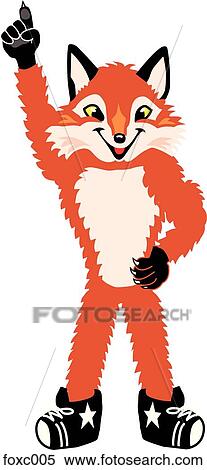 Fox Pointing Up View Large Illustration Stock Illustration - Fox Pointing Up. Fotosearch