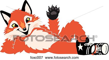 Stock Illustration - Fox Relaxing. Fotosearch