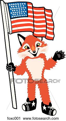 Clip Art - Fox Saluting. Fotosearch