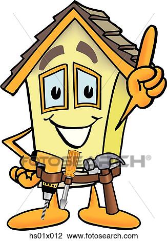 House Handyman View Large Illustration Drawing - House Handyman. Fotosearch