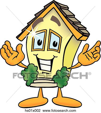 Drawing - House With Arms Open. Fotosearch