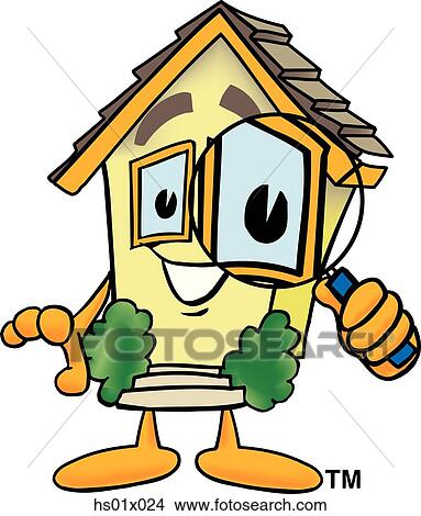 House With Magnifying Glass View Large Illustration Stock Illustration - House With Magnifying Glass. Fotosearch