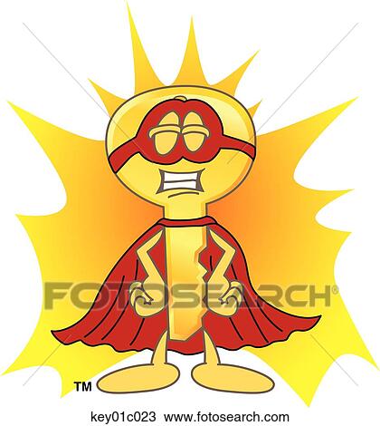 Key Super Hero View Large Illustration Drawing - Key Super Hero. Fotosearch