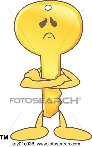 Key With Arms Crossed View Large Illustration Stock Illustration - Key With Arms Crossed. Fotosearch