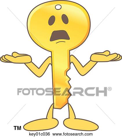 Key with Shoulder Shrug View Large Illustration Stock Illustration - Key with Shoulder Shrug. Fotosearch