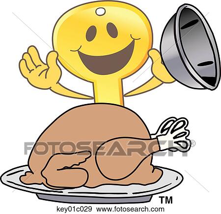 Key With Thanksgiving Turkey View Large Illustration Stock Illustration - Key With Thanksgiving Turkey. Fotosearch