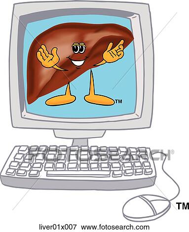 Stock Illustration - Liver In Computer. Fotosearch