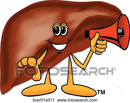 Liver With Megaphone View Large Illustration Clip Art - Liver With Megaphone. Fotosearch