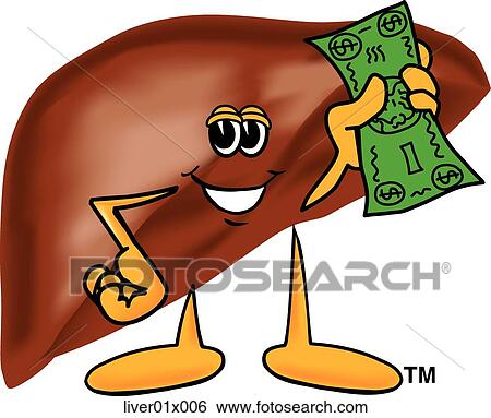 Stock Illustration - Liver With Money. Fotosearch