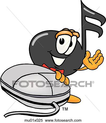 Stock Illustration - Music Note And Mouse. Fotosearch
