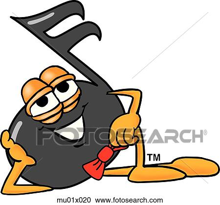 Clipart - Music Note Relaxing. Fotosearch