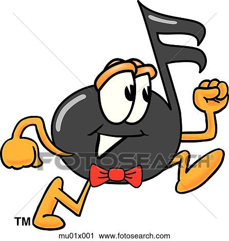 Music Note Running View Large Illustration Clip Art - Music Note Running. Fotosearch