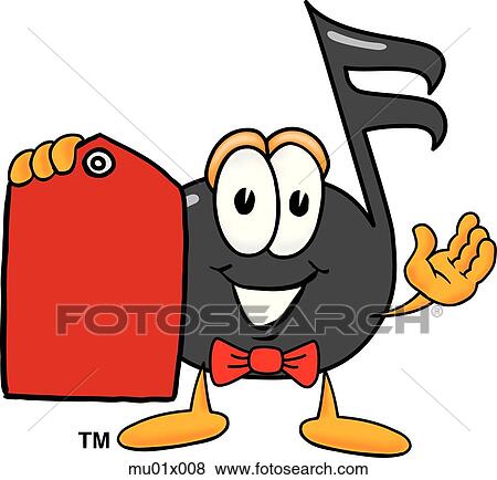 Music Note With Price Tag View Large Illustration Stock Illustration - Music Note With Price Tag. Fotosearch