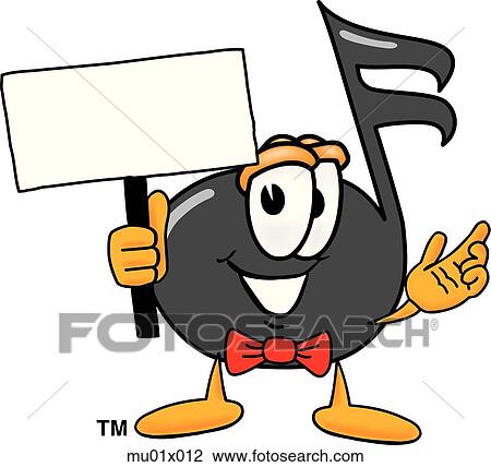 Music Note With Sign View Large Illustration Drawing - Music Note With Sign. Fotosearch