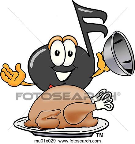Music Note With Thanksgiving Turkey View Large Illustration Stock Illustration - Music Note With Thanksgiving Turkey. Fotosearch
