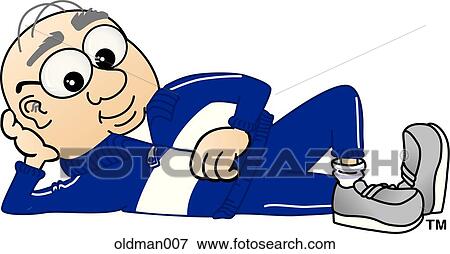 Old Man Relaxing View Large Illustration Stock Illustration - Old Man Relaxing. Fotosearch