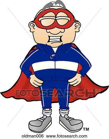 Stock Illustration - Old Man Super Hero. Fotosearch