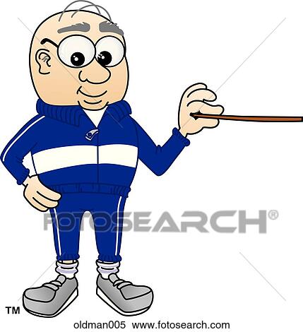 Stock Illustration - Old Man With Pointer. Fotosearch