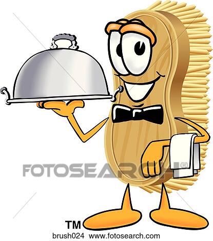 Scrub Brush Serving Food View Large Illustration Stock Illustration - Scrub Brush Serving Food. Fotosearch