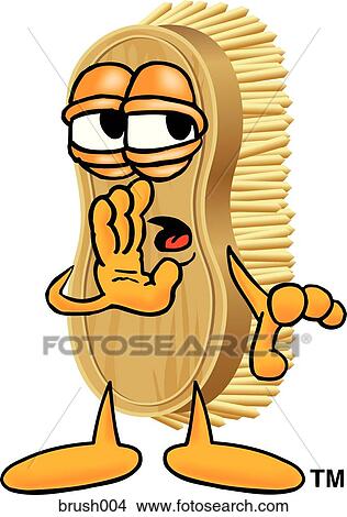 Stock Illustration - Scrub Brush Telling Secret. Fotosearch