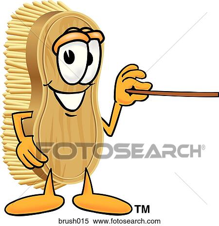 Scrub Brush With Pointer View Large Illustration Stock Illustration - Scrub Brush With Pointer. Fotosearch