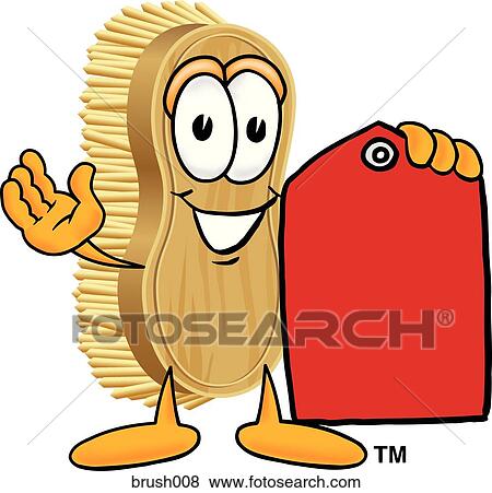 Stock Illustration - Scrub Brush With Price Tag. Fotosearch