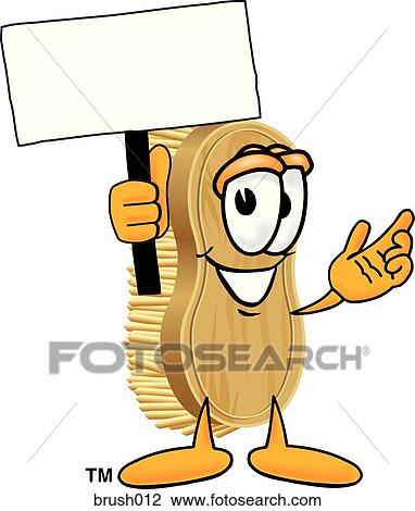 Scrub Brush With Sign View Large Illustration Drawing - Scrub Brush With Sign. Fotosearch