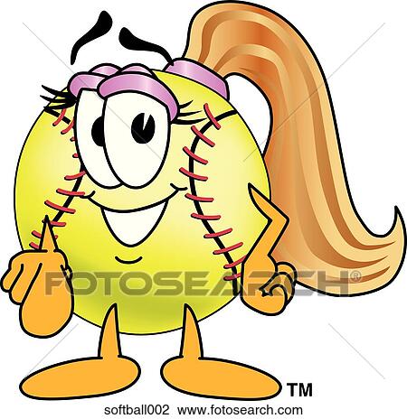 Softball Pointing At You View Large Illustration Drawing - Softball Pointing At You. Fotosearch
