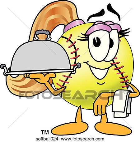 Stock Illustration - Softball Serving Food. Fotosearch