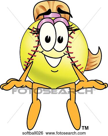 Stock Illustration - Softball Sitting. Fotosearch