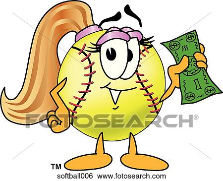Softball With Money View Large Illustration Stock Illustration - Softball With Money. Fotosearch