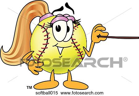 Softball With Pointer View Large Illustration Stock Illustration - Softball With Pointer. Fotosearch