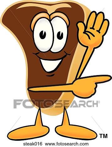 Stock Illustration - Steak Pointing To Side. Fotosearch