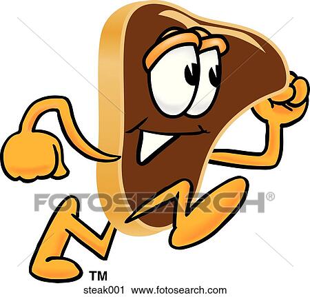Clip Art - Steak Running. Fotosearch