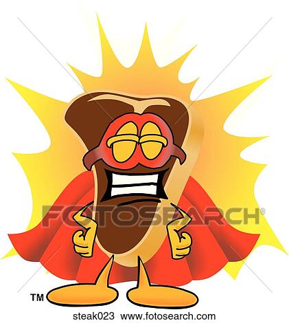 Drawing - Steak Super Hero. Fotosearch