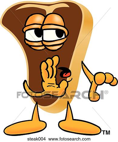 Stock Illustration - Steak Telling Secret. Fotosearch